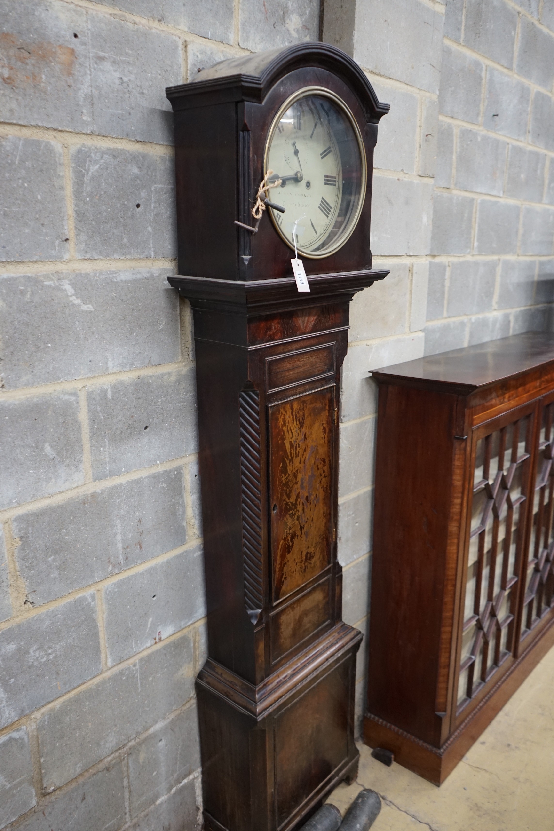 An early 19th century Irish mahogany 8 day longcase clock, marked James Bodkin, Donaghadee, height 203cm